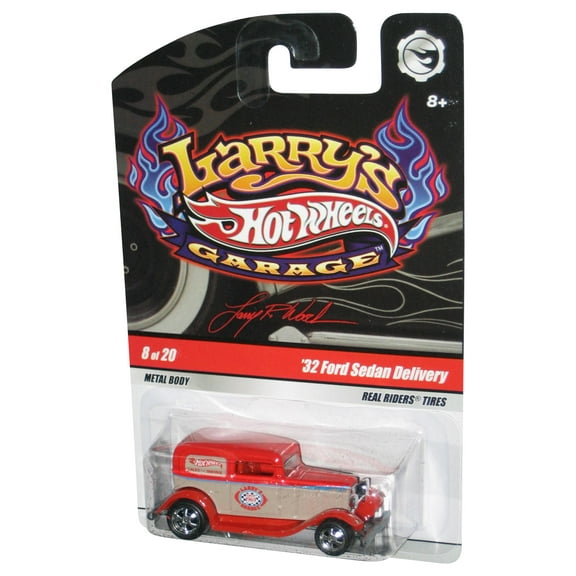 Hot Wheels Larry's Garage (2008) Red '32 Ford Sedan Delivery Real Riders Car 8/20