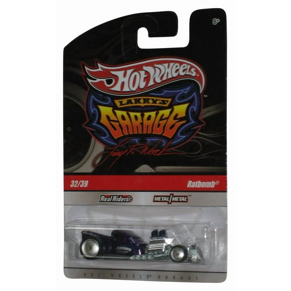 Hot Wheels Larry's Garage (2009) Purple Ratbomb Real Riders Car 32/39