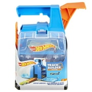 Hot Wheels Track Builder Display Launcher with 2 Toy Cars, Holds 6 1:64 Scale Vehicles