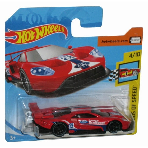 Hot Wheels Legends of Speed 4/10 (2017) Red 2016 Ford GT Race Toy Car 195/365 - (Short Card)