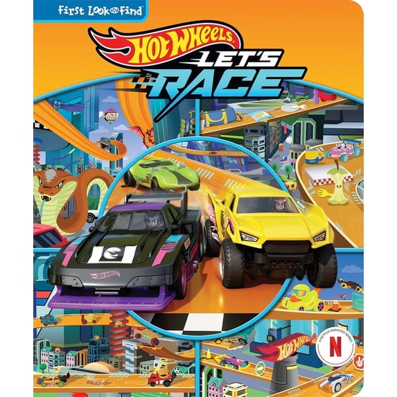 Hot Wheels Let's Race: First Look and Find, (Board Book)