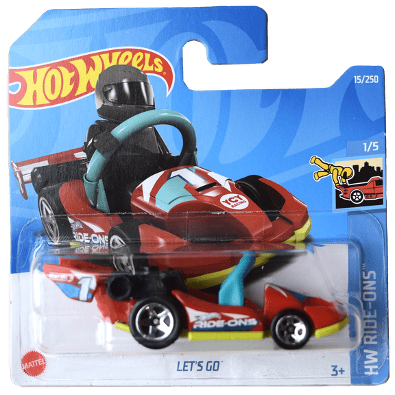 Hot Wheels Let's Go, Ride Ons 1/5 [red] short card