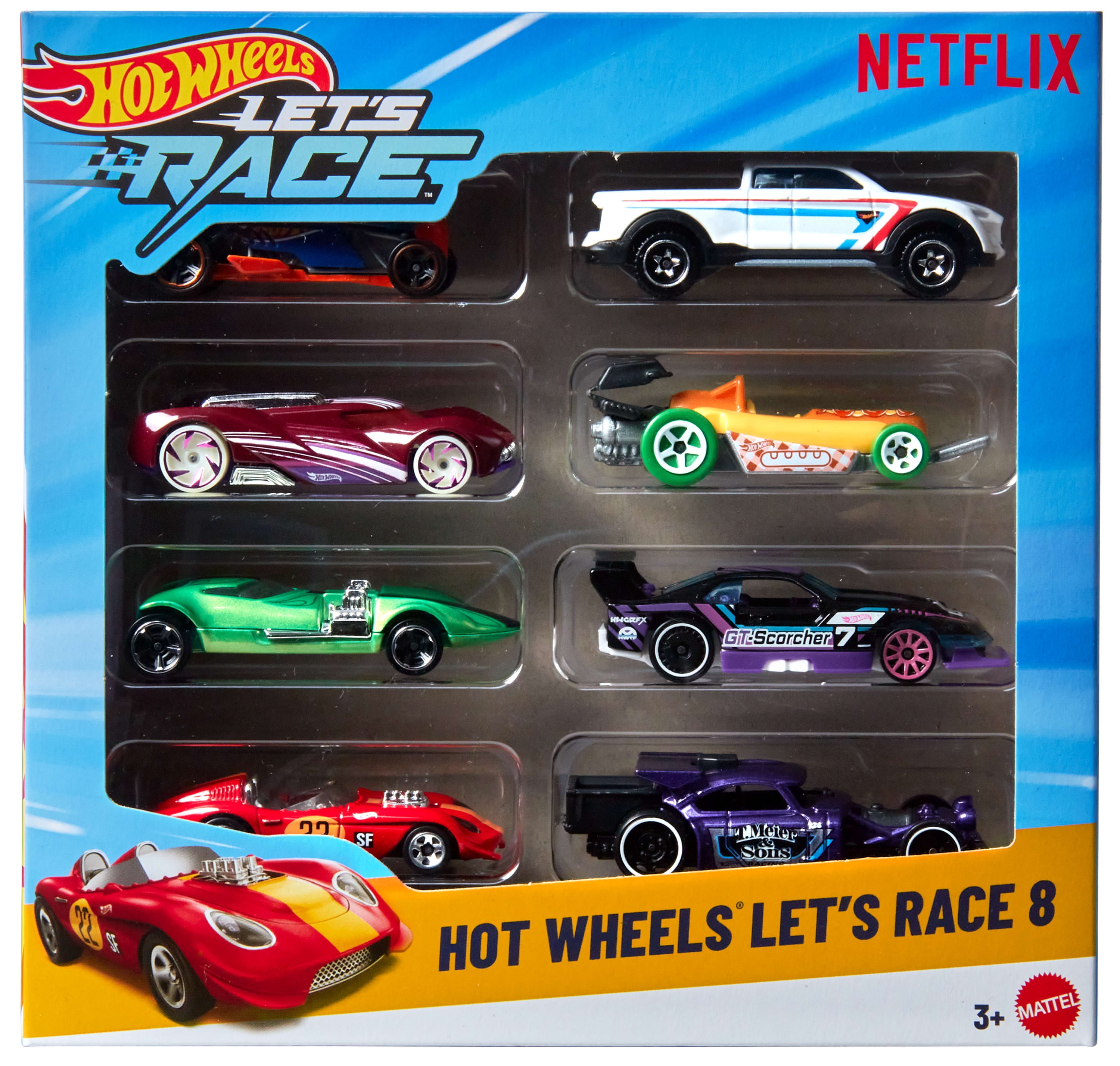 Hot Wheels Let's Race 8 Netflix 8-Pack Collector's Edition Set
