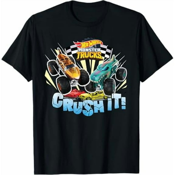 Hot Wheels Let's Race - Bone Shaker T-Shirt ,Black Color,Size XL