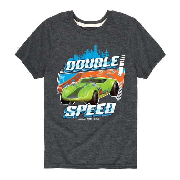 Hot Wheels - Let's Race Double Speed Boys' Short Sleeve Graphic T-Shirt