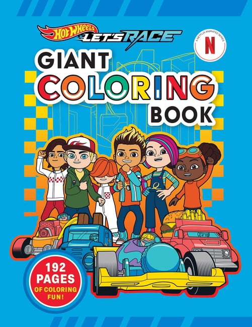 Hot Wheels: Let's Race Giant Coloring Book, (Paperback)