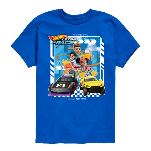 Hot Wheels - Lets Race Characters - Kids Toddler And Youth Short Sleeve Tee