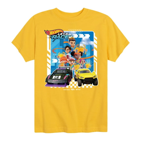 Hot Wheels - Lets Race Characters - Kids Toddler And Youth Short Sleeve Tee