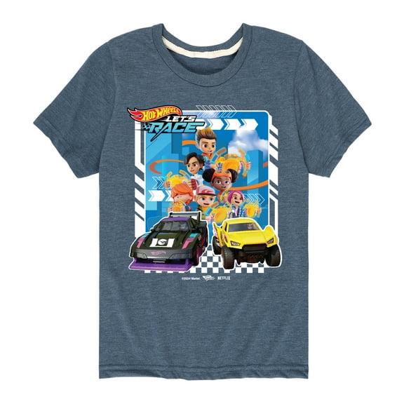 Hot Wheels - Lets Race Characters - Kids Toddler And Youth Short Sleeve Tee