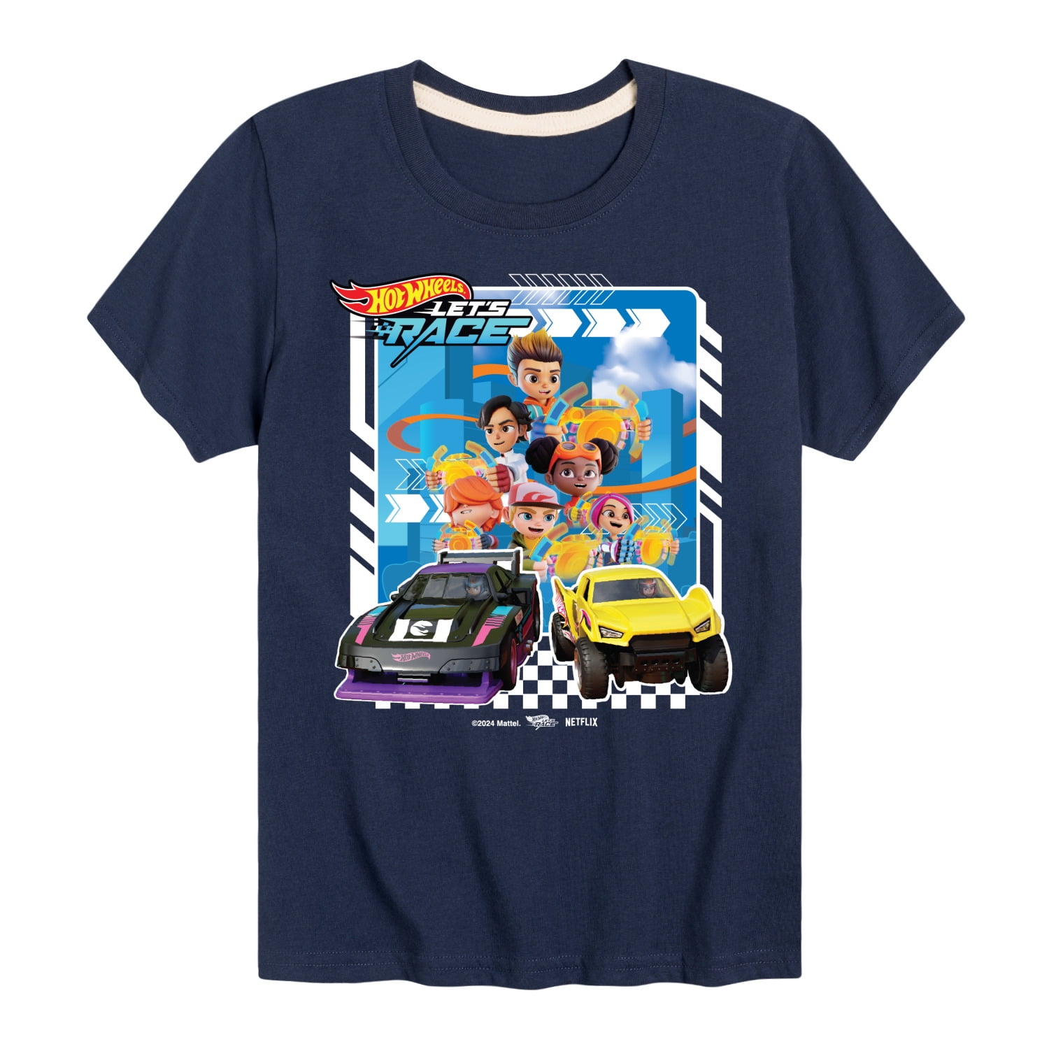 Hot Wheels - Lets Race Characters - Kids Toddler And Youth Short Sleeve ...