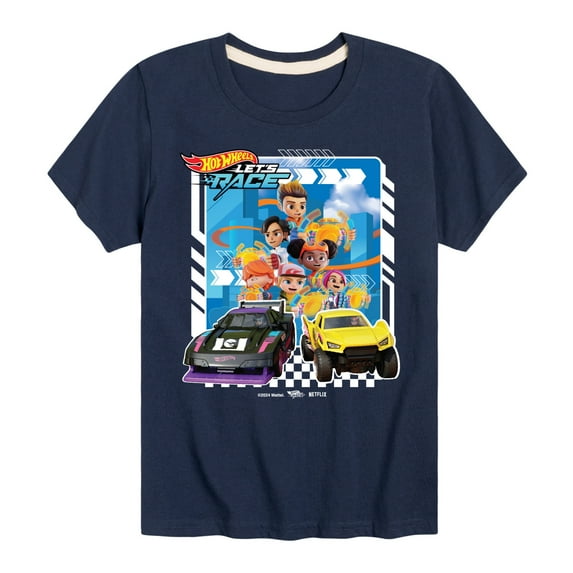 Hot Wheels - Lets Race Characters - Kids Toddler And Youth Short Sleeve Tee