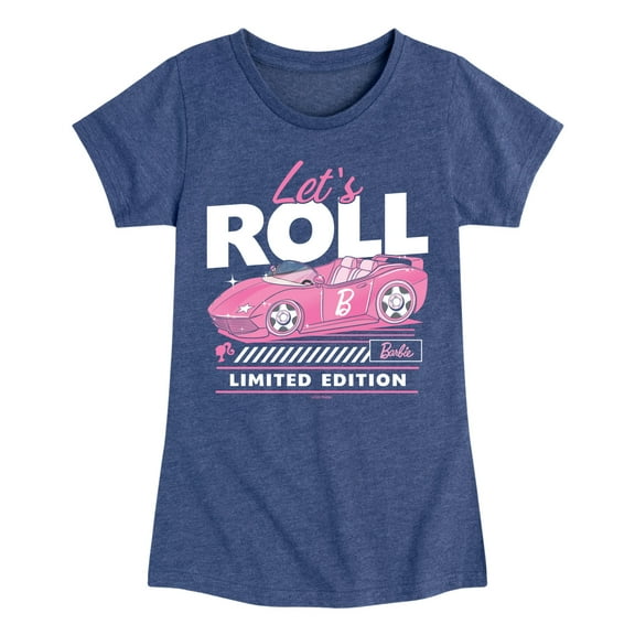 Barbie - Lets Roll - Toddler And Youth Girls Fitted Short Sleeve Graphic T-Shirt
