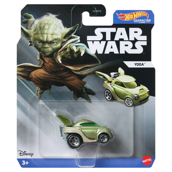 Hot Wheels Licensed Character Car (Star Wars Yoda), Gift for Kids 3 Years & up & Collectors