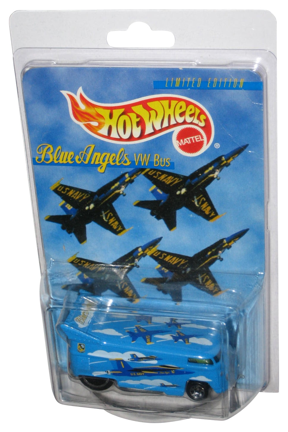 Hot Wheels Limited Edition (1997) Blue Angels VW Bus Toy w