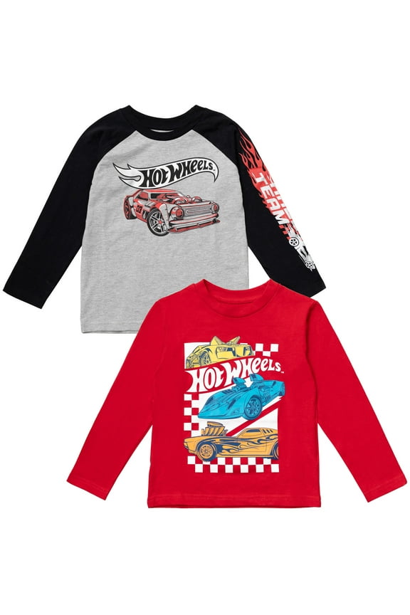 Little Boys 2 Pack T-Shirts Gray / Red 7-8