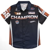 Hot Wheels Little Boys' Button-Down Shirt Navy Blue Racing - Walmart.com