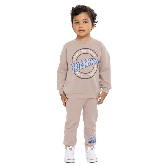 Hot Wheels Toddler Boys' Graphic Sweatshirt and Jogger Pants Set, 2 Piece, Sizes 12M-5T