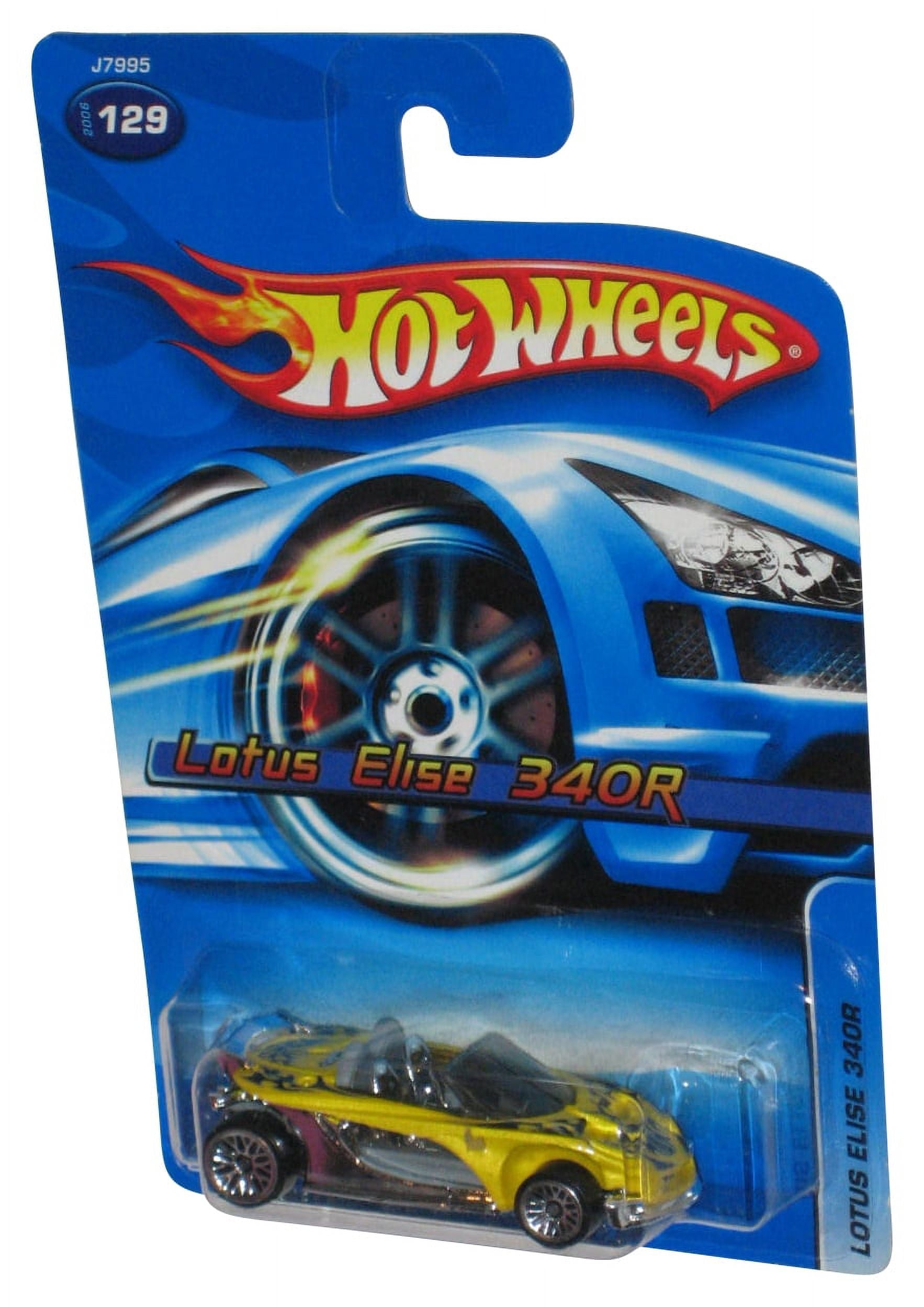 Hot Wheels Yellow Lotus Elise 340R #129 With Lace Wheels (2006) - 1/64 Scale Die-Cast Car, Factory Sealed