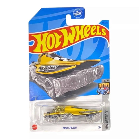 Hot Wheels HW Metro 6/10 (2021) Yellow Mad Splash Toy Car 168/250