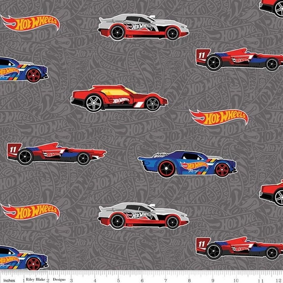 Hot Wheels, Main Car Fabric - Gray