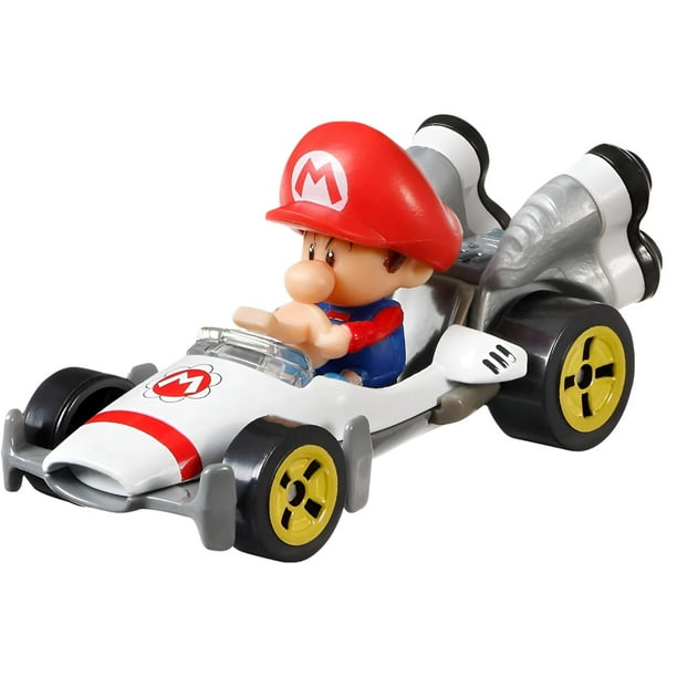 Hot Wheels Mario Kart Baby Mario B-Dasher Play Vehicle - Walmart