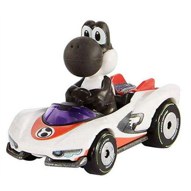 Hot Wheels Mario Kart Black Yoshi Diecast Car (P-Wing) (No