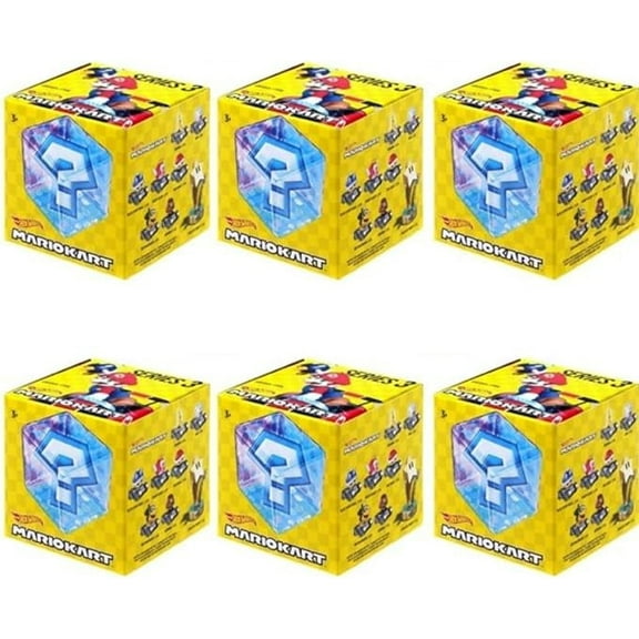 Hot Wheels Mario Kart Blind Box Series 3 Vehicles (Pack of 6)