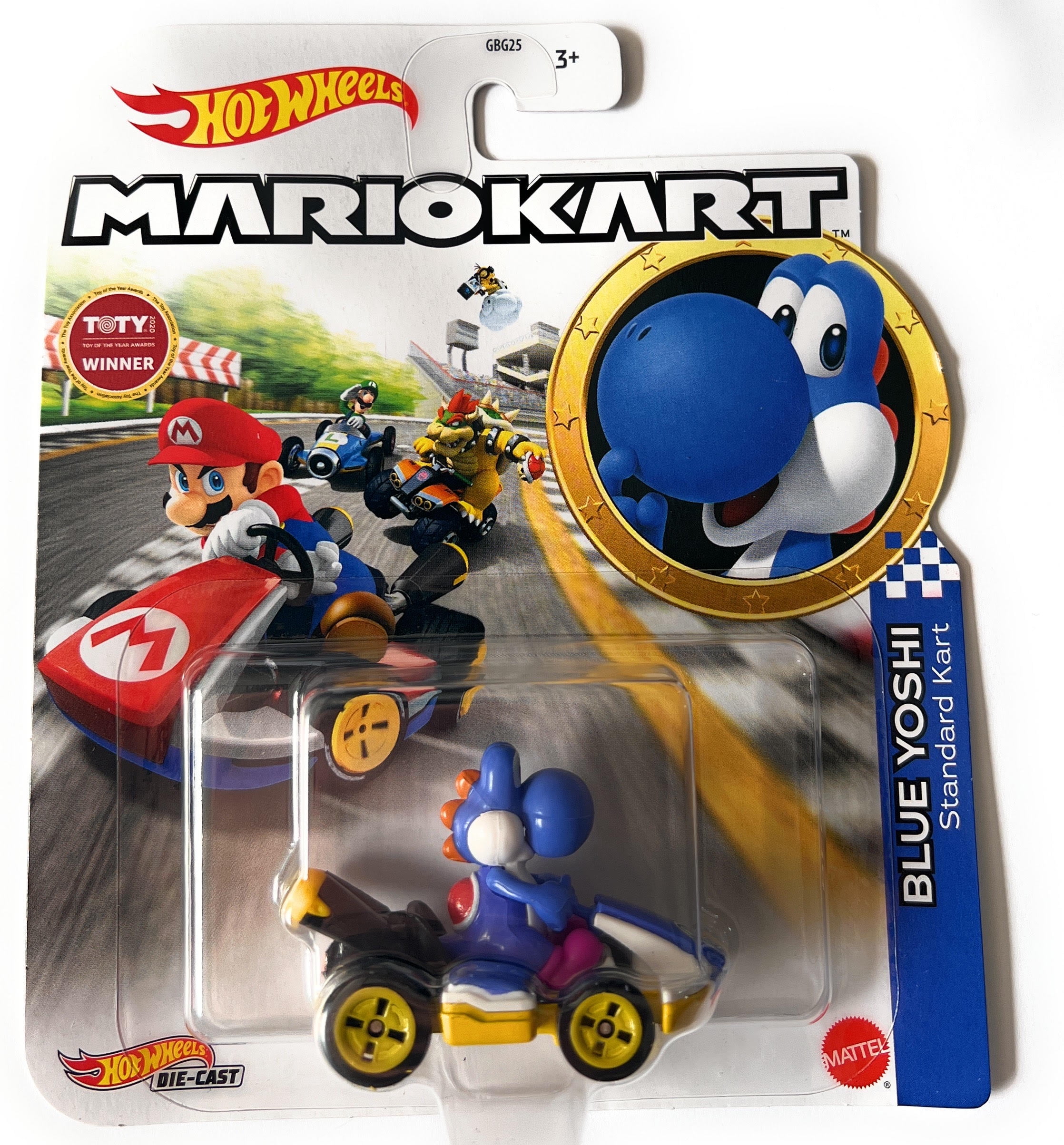 Hot Wheels Blue Yoshi Character Car, Collectible Mario Kart Die-Cast ...