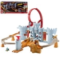 thumbnail image 1 of Hot Wheels Mario Kart Bowser’s Castle Track Set with 1:64 Scale Die-Cast Kamek Toy Vehicle & Storage, 1 of 7