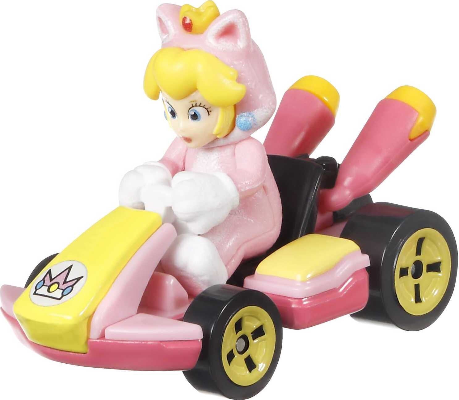 Hot Wheels Mario Kart Cat Peach Standard Car Play Vehicle 