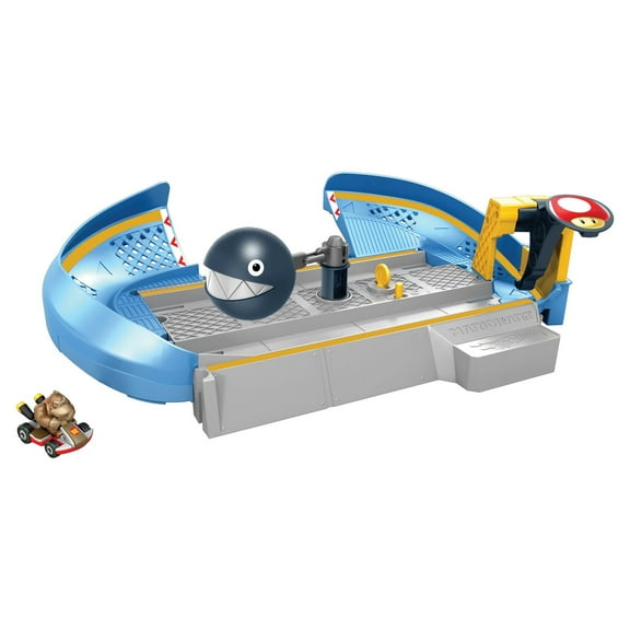 Hot Wheels Mario Kart Chain Chomp Track Set with Mario Kart Vehicles
