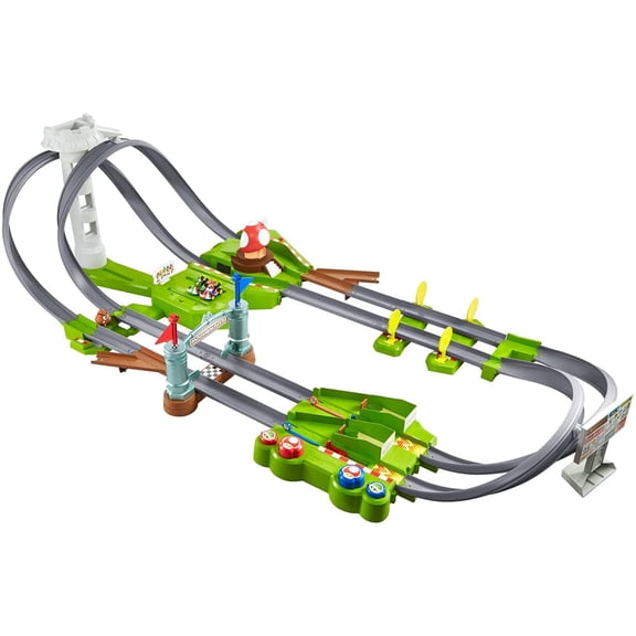 Hot Wheels Mario Kart Circuit Track Set with 1:64 Scale Die-Cast Kart Replica Ages 3 and Above