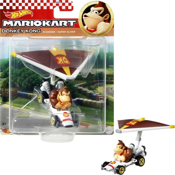 Hot Wheels Mario Kart Donkey Kong B-Basher and Super Glider