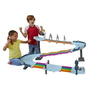 Hot Wheels Mario Kart Rainbow Road Raceway Set with Two 164 Scale Vehicles