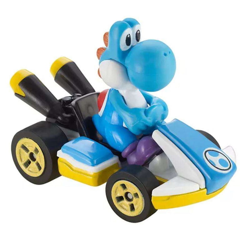Mattel, Hot Wheels Mario Kart Diecast Car, Light-Blue Yoshi