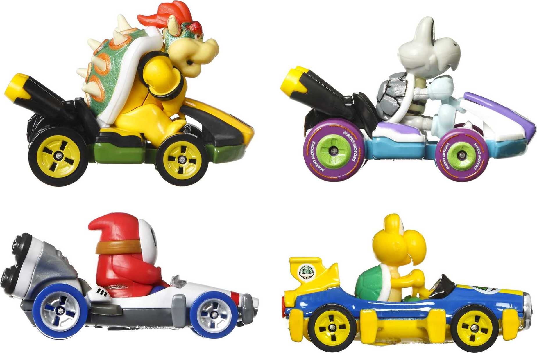 Hot Wheels Mario Kart Diecast Vehicle 4Pack, includes 1 Exclusive Model
