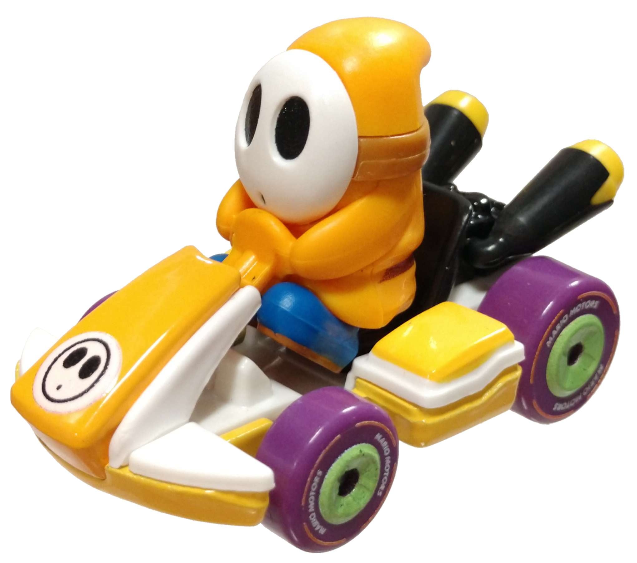 Hot Wheels Mario Kart Yellow Shy Guy Diecast Car [Standard Kart] [No Packaging]