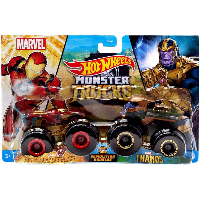 Hot Wheels Marvel Flip Fighters Thanos Avengers Crash Car 11cm