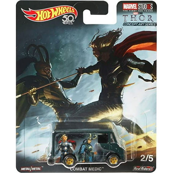 Hot Wheels Marvel Studios Thor Concept Art Series Combat Medic 2/5 1:64 Scale Toy Vehicle