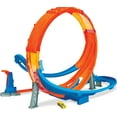 thumbnail image 1 of Hot Wheels Massive Loop Mayhem Track Set & 1:64 Scale Toy Car with Loop (28 inches Wide), 33.86 in, 1 of 7
