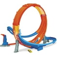 thumbnail image 1 of Hot Wheels Massive Loop Mayhem Track Set with Huge 28-Inch Wide Track Loop Slam Launcher, Battery Box & 1 1:64 Scale Car, 1 of 3