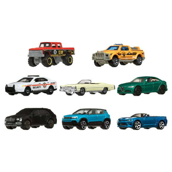Matchbox 1:64 Scale Die-Cast Toy Cars or Trucks, Set of 8 (Styles May Vary)