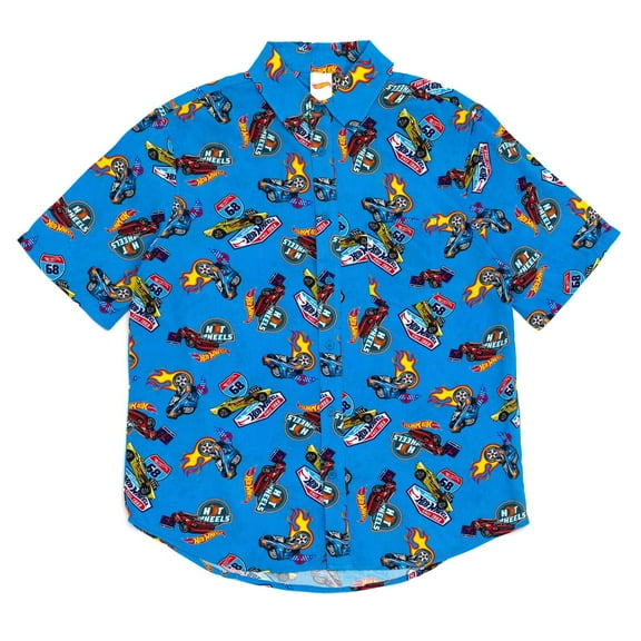 Hot Wheels Matching Family Button Down Dress Shirt Adult