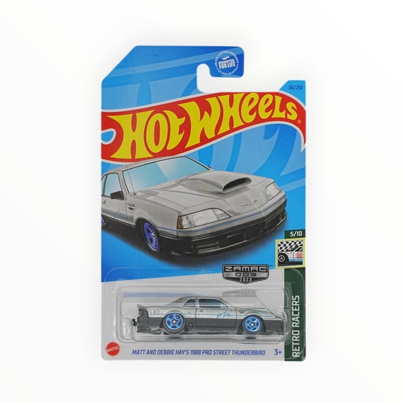 Hot Wheels Matt and Debbie Hay's 1988 Pro Street Thunderbird 56/250 - ZAMAC - 2023 Mainline