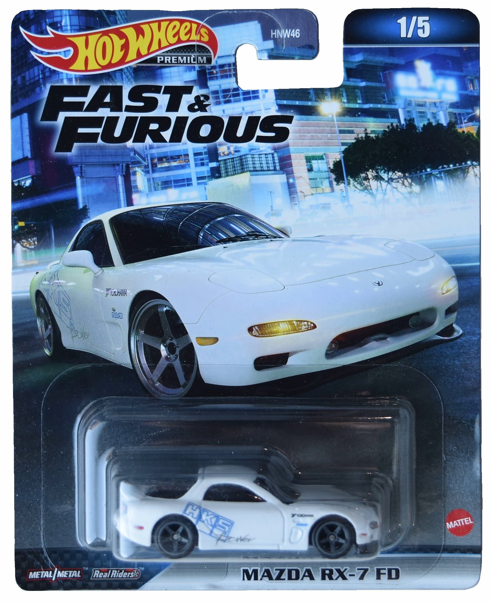 Hot Wheels Mazda RX-7 FD, Fast & Furious [white] 1/5