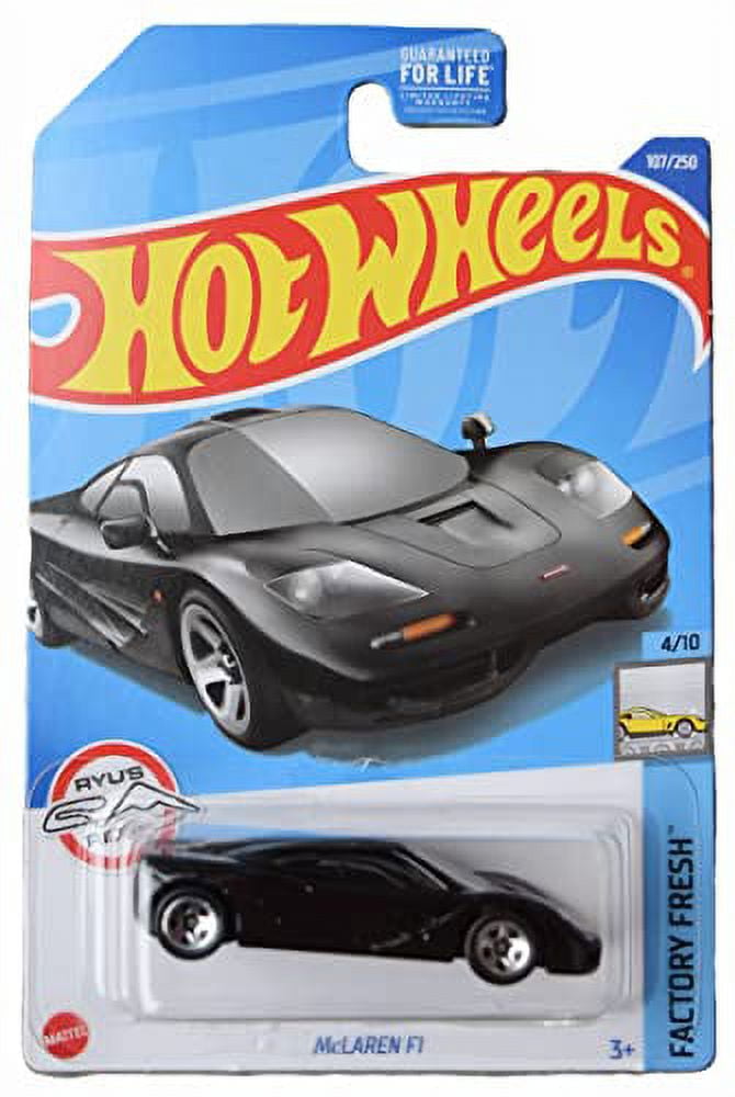 Hot Wheels McLaren F1, Black Die-Cast Metal 1:64 Scale, Factory
