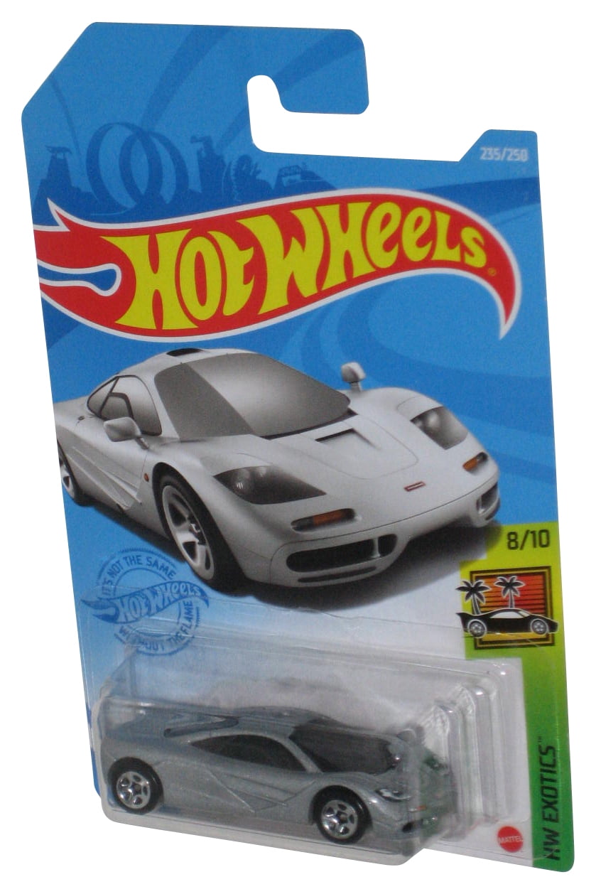 Hot Wheels McLaren F1 Silver (2020) HW Exotics 8/10 Silver Toy Car 235/ ...