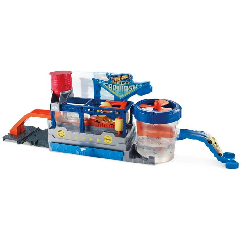 Hot Wheels Mega Car Wash Playset 1 64 Scale Color Shifters Car with Repeat Color Change 17.72in