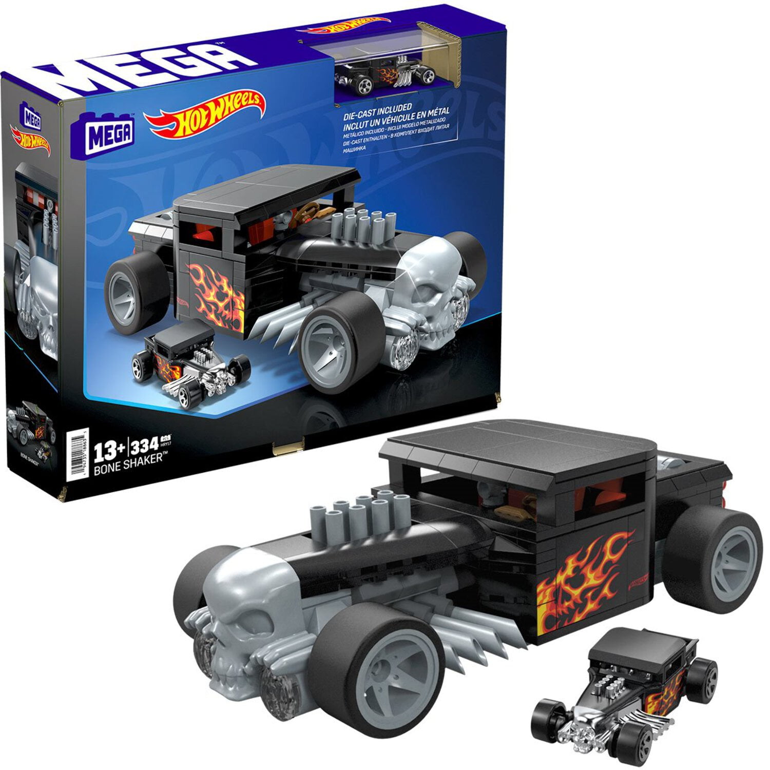 Hot Wheels Mega Showcase Bone Shaker with Die-Cast Vehicle