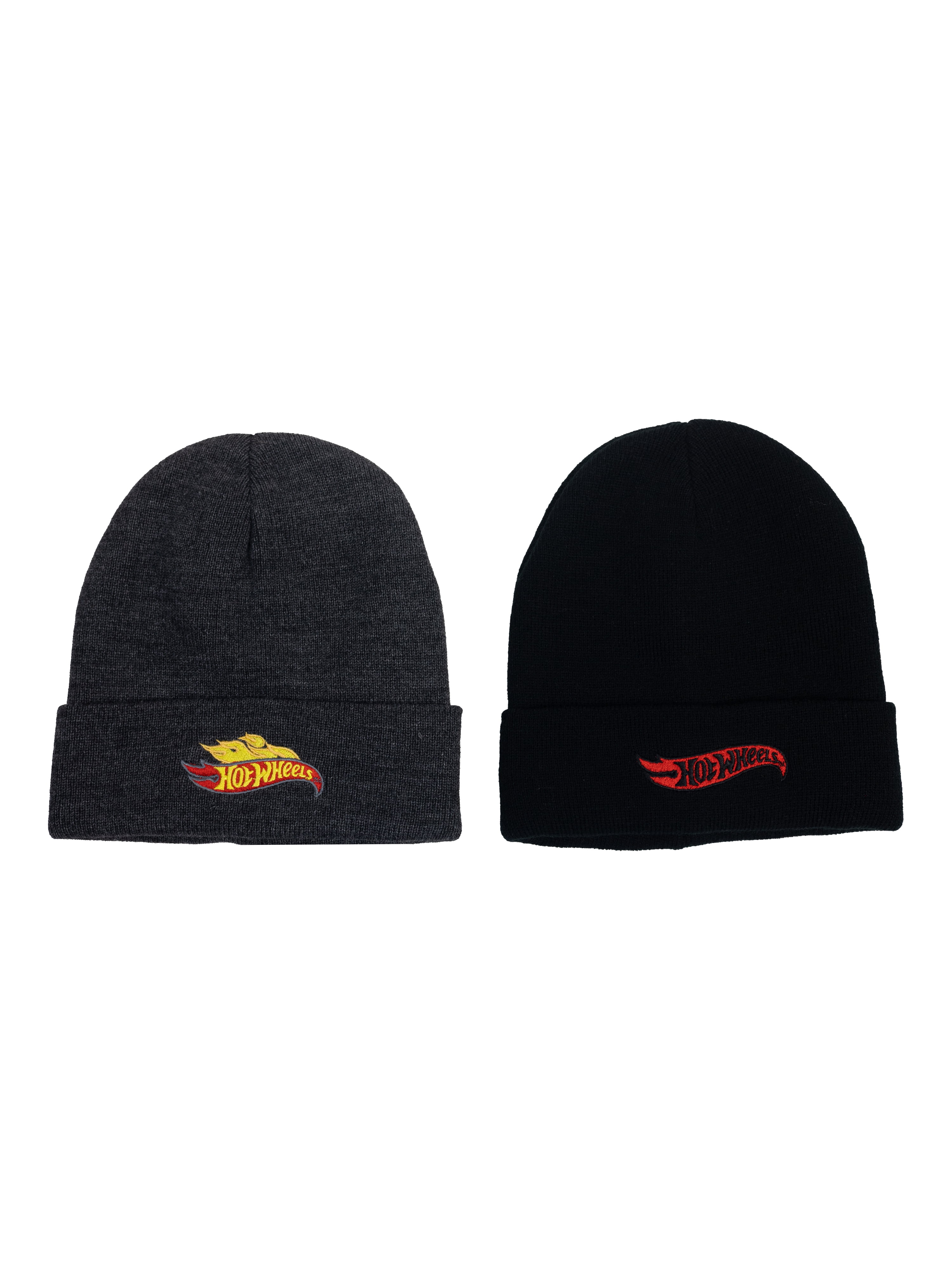 Hot Wheels Men's Licensed Beanie Style Hats, 2-Pack, One Size